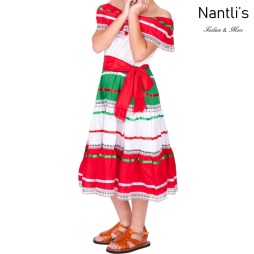 Traje tipico Mexicano Mayoreo TM74126 Vestido patrio ninas Mexican patriotic girls dress Nantlis Tradicion de Mexico