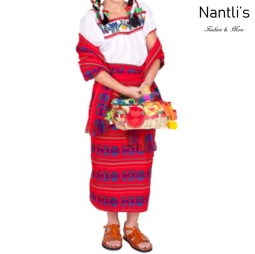 Traje tipico Mexicano Mayoreo TM74213 red Traje tipico de indita ninas Typical girls Mexican Dress Nantlis Tradicion de Mexico
