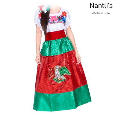 Traje tipico Mexicano Mayoreo TM74315 Vestido China poblana nina Girls Dress Nantlis Tradicion de Mexico