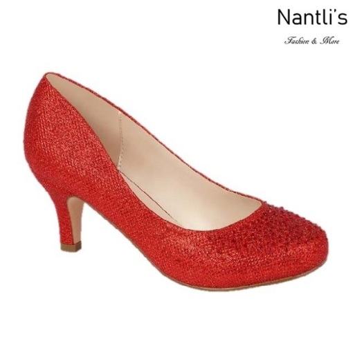 BL-Bertha-3 Red Zapatos de Mujer elegantes Tacon bajo Mayoreo Wholesale Womens Low-Heels Fancy Shoes Nantlis