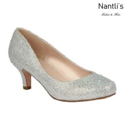BL-Bertha-3 Silver Zapatos de Mujer elegantes Tacon bajo Mayoreo Wholesale Womens Low-Heels Fancy Shoes Nantlis